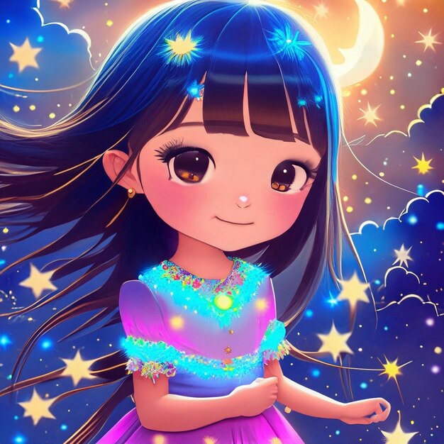 Girly cartoon profile picture, girls wallpaper