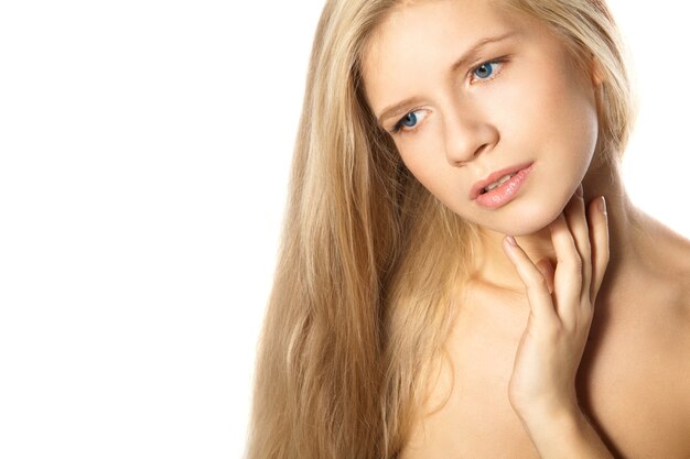 Beauty Girl With Healthy Long Curly Hair