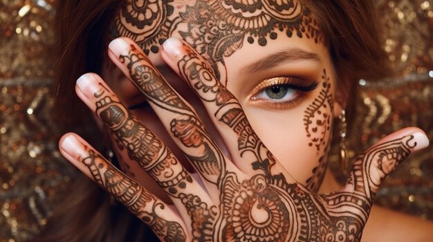 Foto la bellezza dell'arte dell'henna