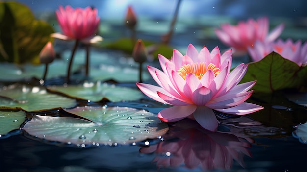 Beauty Image Like the Lotus in Clear Water Naturally Untouched