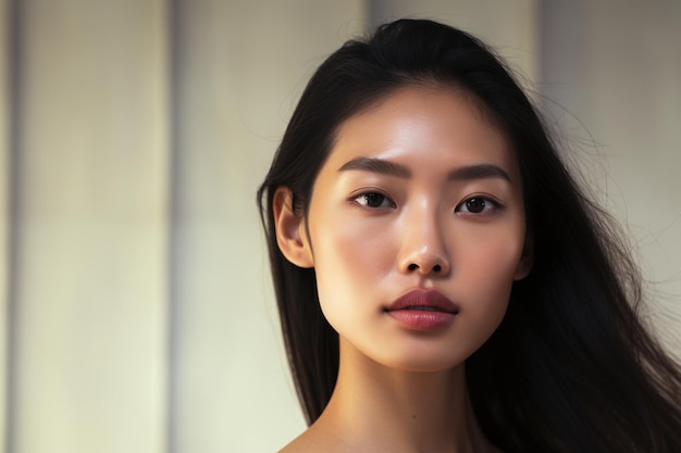 写真 美しい肌を持つ若いアジア人の女性の美しいイメージ