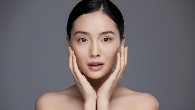 Beauty image of young asian girl with perfect skin