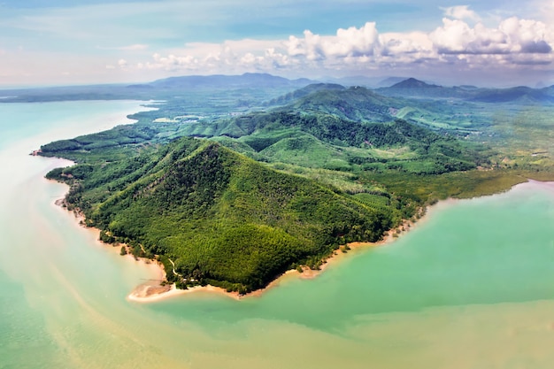 Photo beauty islands, view from the plane