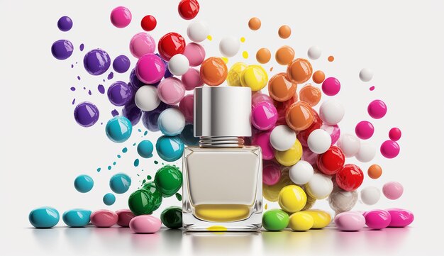 Beauty makeup cosmetic product nail polish pictures AI Generated image