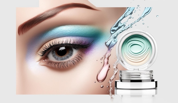 Beauty makeup foundation waterproof eye cream picture AI Generated image