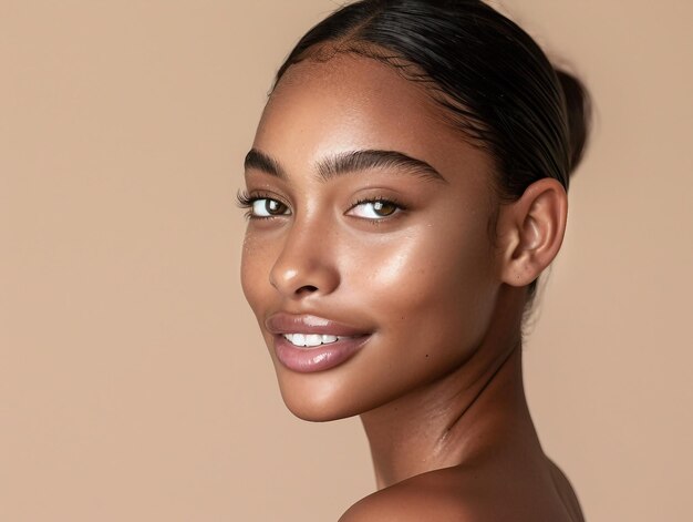 A beauty model with a natural skin and a natural look