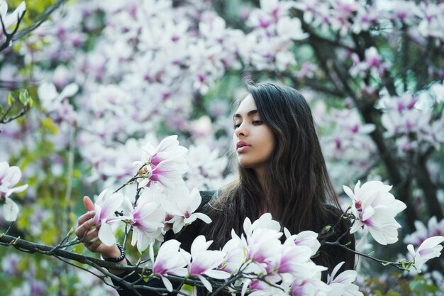 Beauty and nature, youth and freshness, spring and summer, magnolia