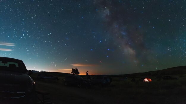 The beauty of the night sky is captivating The stars seem to stretch on forever and the Milky Way is a stunning sight