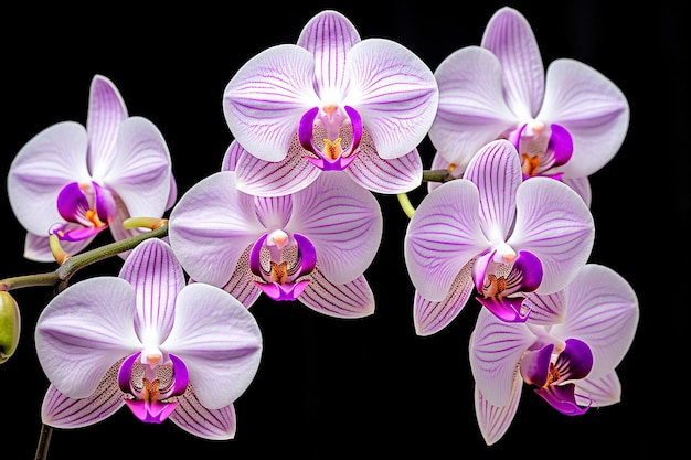 Beauty orchid on a gray background