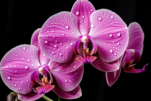 Beauty orchid on a gray background