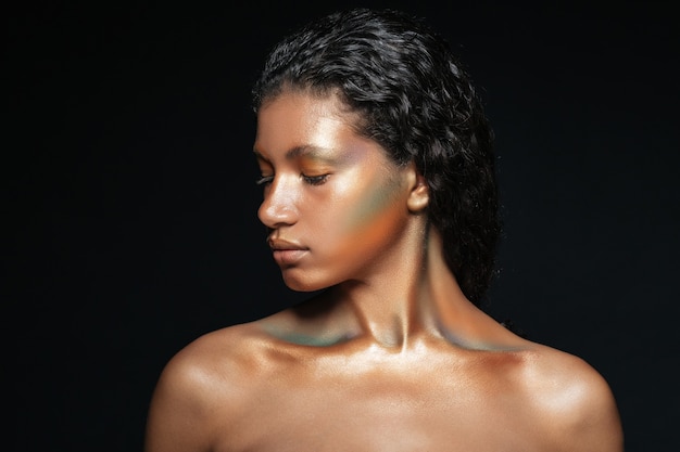 Beauty portrait of american young woman