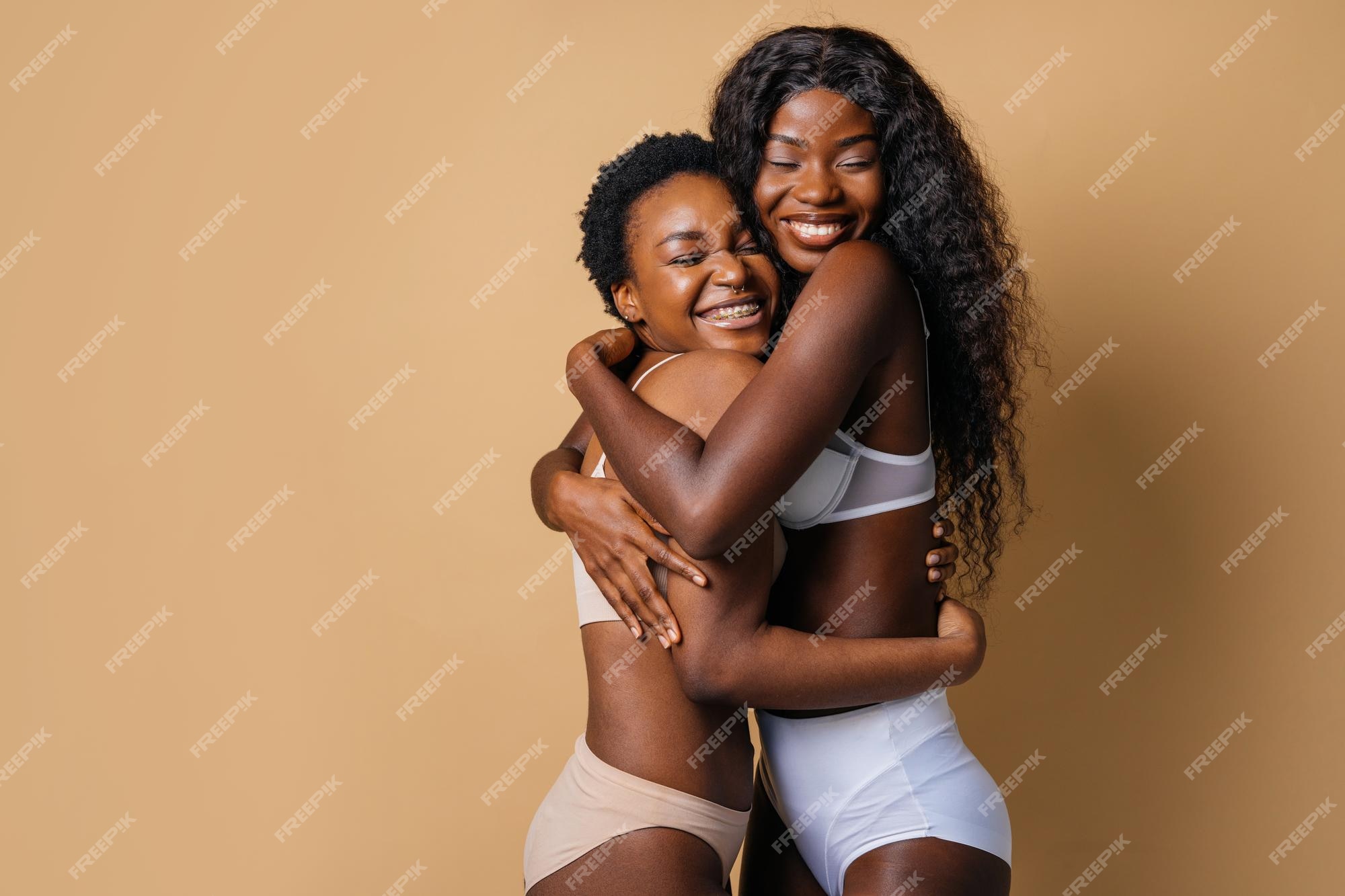 Premium Photo Beauty Portrait Of Beautiful Black Women Wearing Lingerie  Underwear Pretty African Young Women Posing In Studio Concepts About Beauty  Cosmetology And Diversity