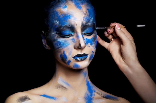 Photo beauty portrait of faceart