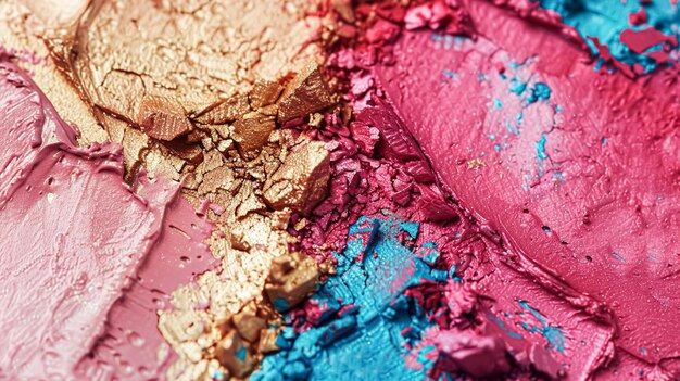 Beauty product and cosmetics texture makeup shimmer glitter blush eyeshadow powder as abstract luxury cosmetic background