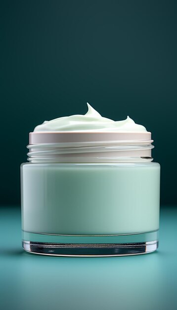 Photo beauty product jar with moisturizer for healthy smooth skin generated by ai