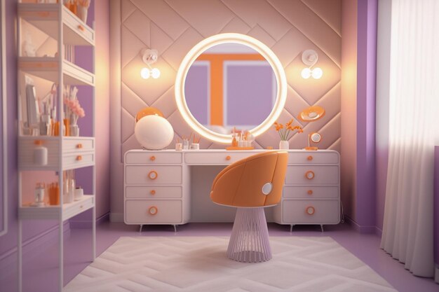 Beauty salon interior design ai generated