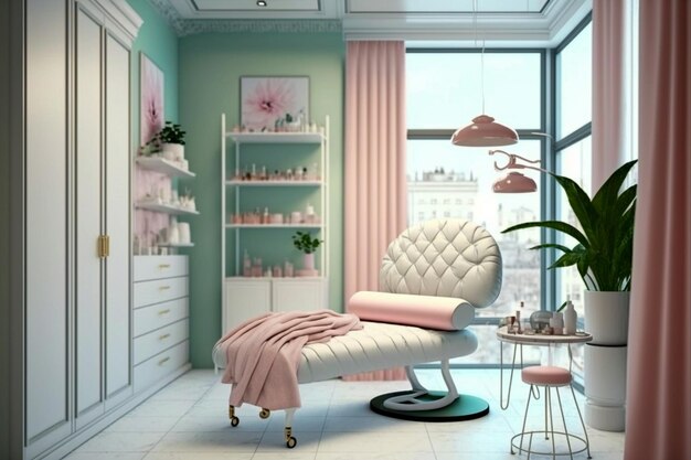 Beauty salon interior design ai generated