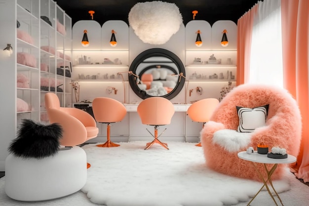 Photo beauty salon interior design ai generated