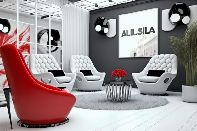 Beauty salon interior design ai generated