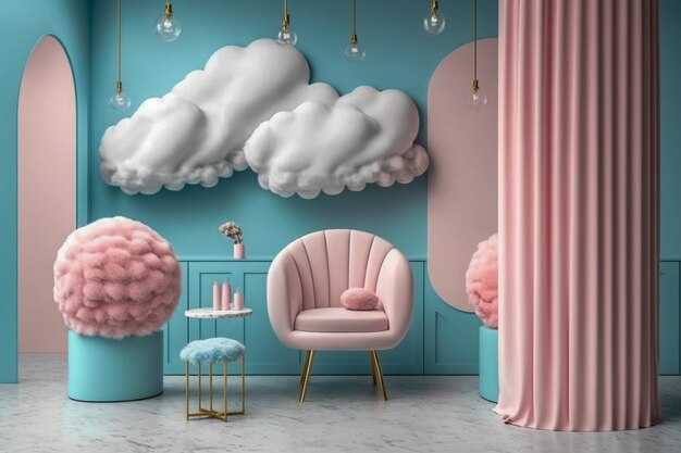 Beauty salon interior design ai generated