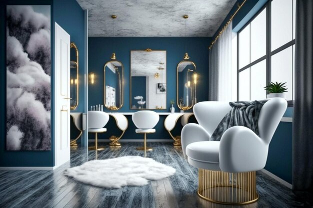 Photo beauty salon interior design ai generated