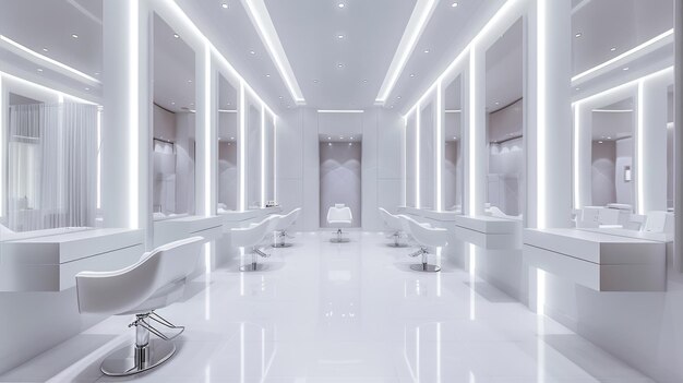 Beauty salon in minimalist style AI generated Image
