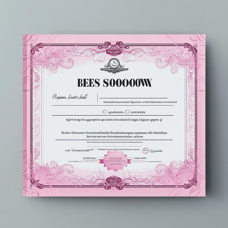 Photo beauty school certificate modern design template