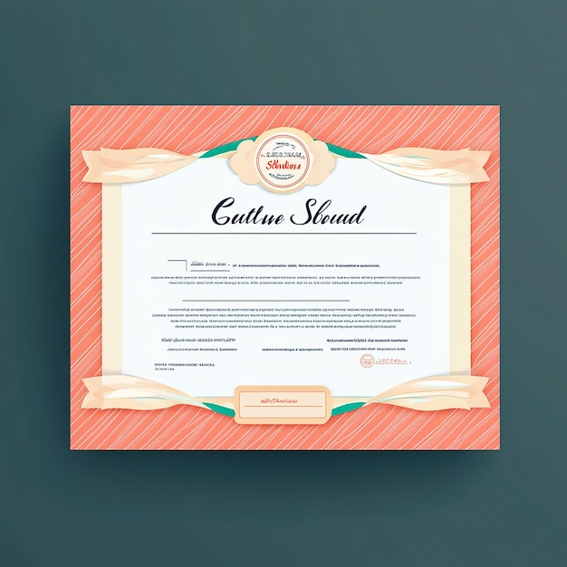 Beauty school certificate modern design template