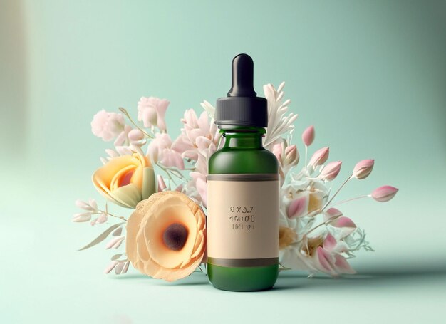 beauty serum with flower