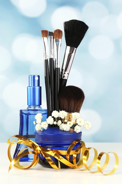 Beauty set gift on bright background