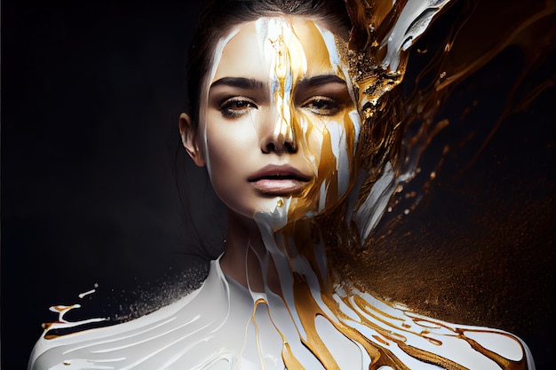 Beauty shot with liquid gold