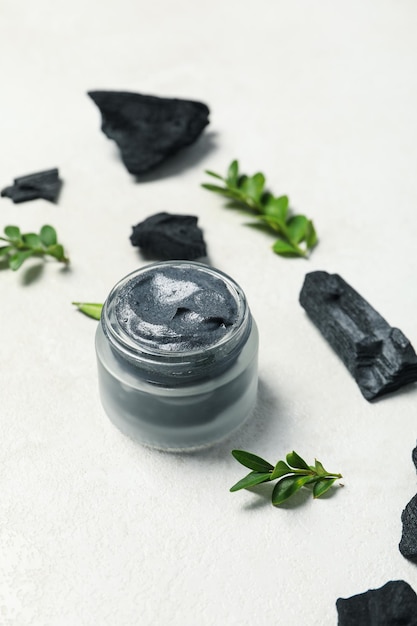 Beauty and skin care cosmetic and charcoal