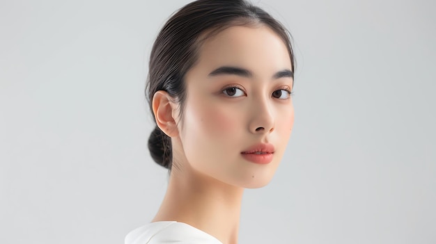 Beauty skin care woman natural makeup female model