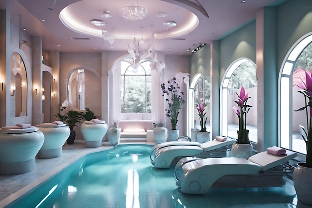 Photo beauty spa interior room design