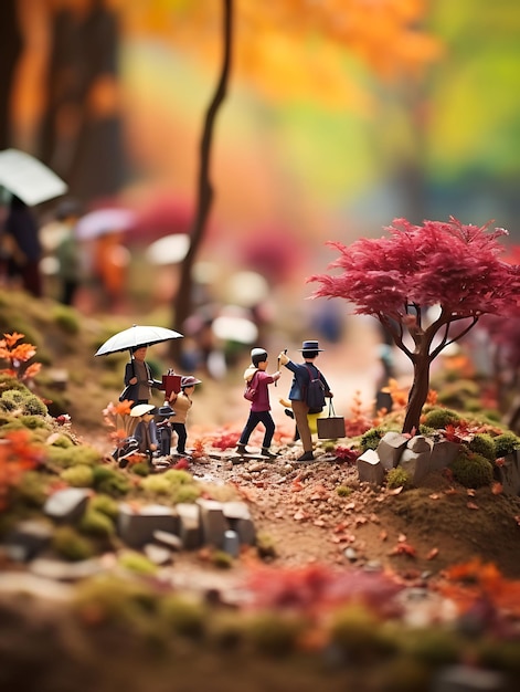 Beauty Tilt Shift met unieke en creatieve fotoshoot van een charmante Japanse mars genomen met