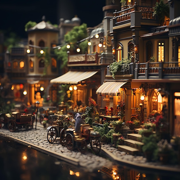 Beauty Tilt Shift With Unique And Creative Photoshoot of a bustling Turkish bazaar taken wi