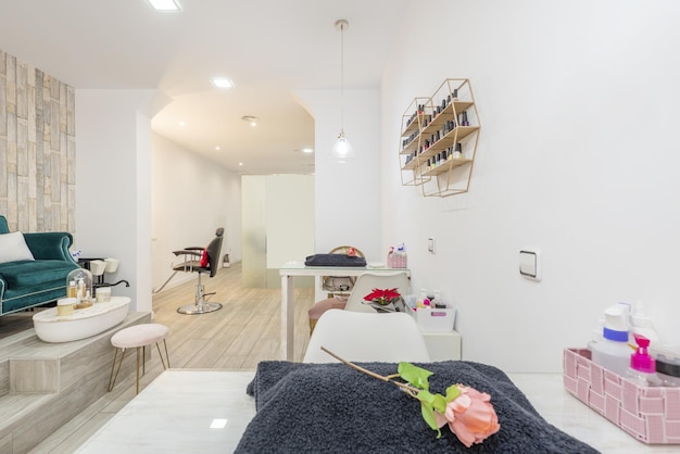 Beauty treatment clinic with individual fingernail