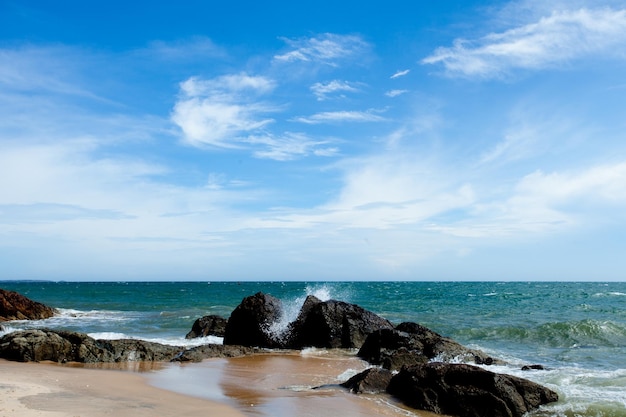 Beauty tropical ocean and amazing sand beach