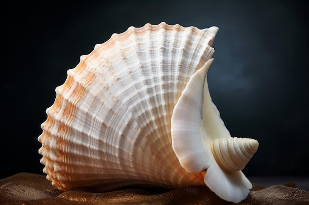 The Beauty Unveiled Captivating CloseUp of a White Seashell ar 32