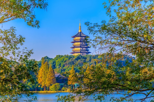 The beauty of West Lake pagoda