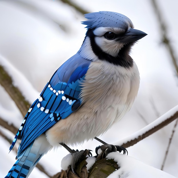 Foto la bellezza dell'inverno con gli uccelli