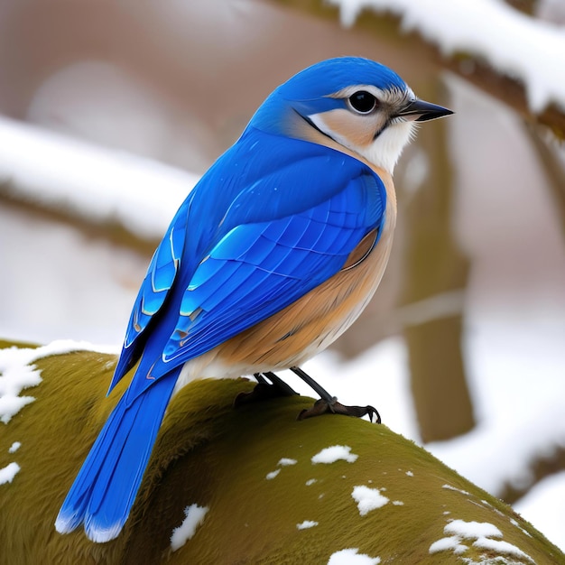 Foto la bellezza dell'inverno con gli uccelli