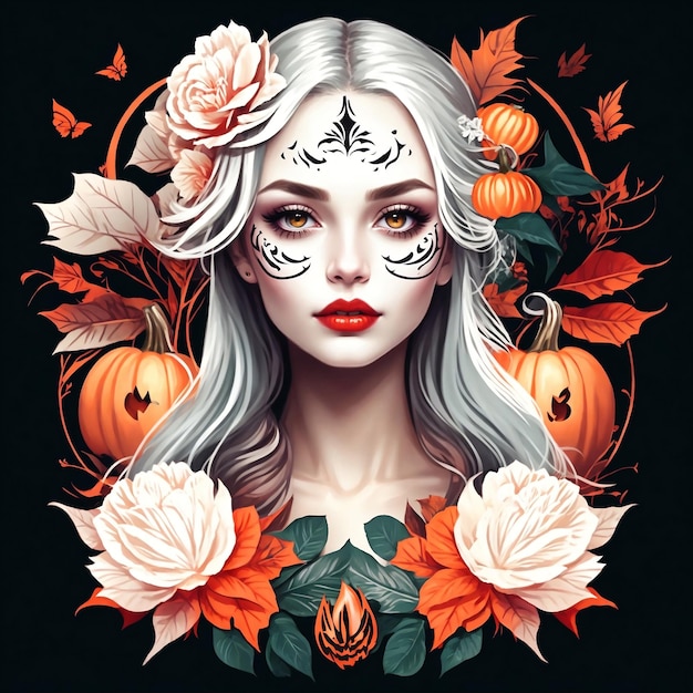 Красота женщины в день Хэллоуина: изображения с искусственным интеллектом
