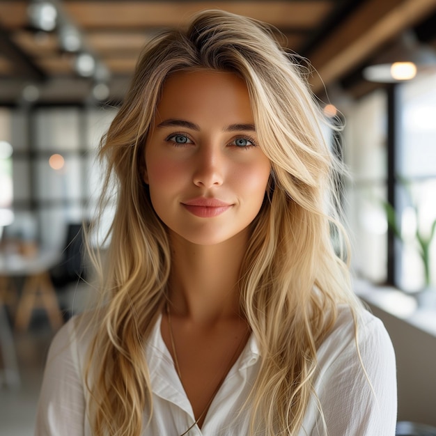 Beauty Woman in Office