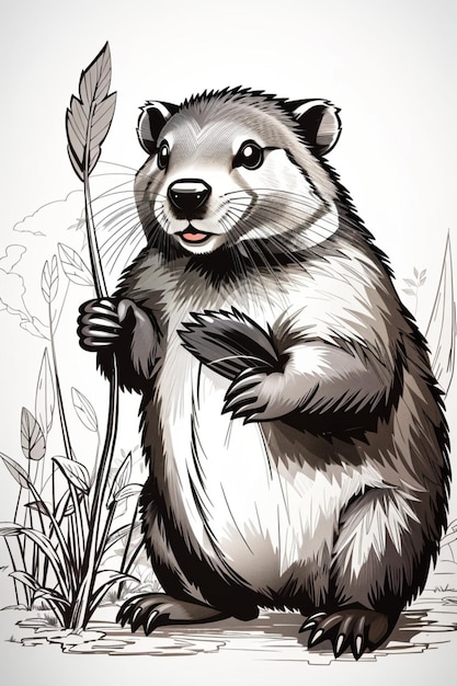 Beaver design cartoon illustration