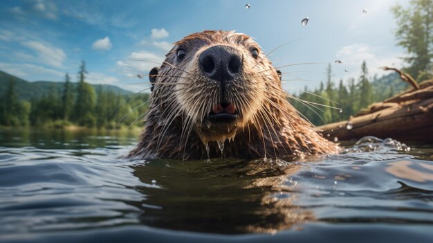 Фото Высококачественный фон бобра