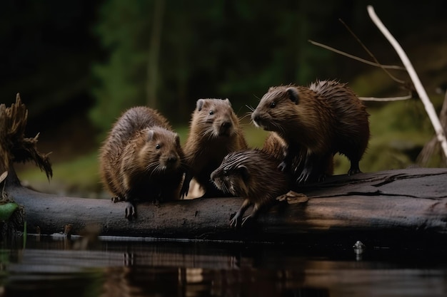 Beavers are building a dam Generative AI