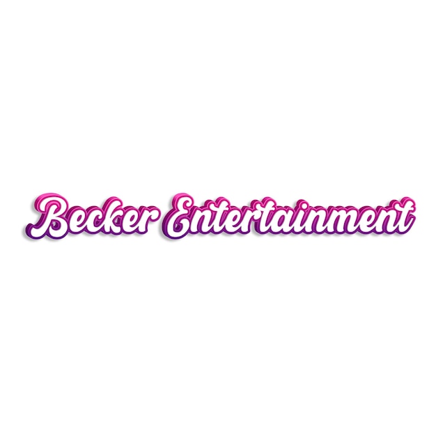 BeckerEntertainment typography 3d design yellow pink white background photo jpg