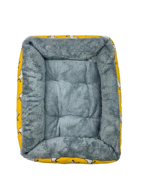 bed grey and yellow for dogs and small cats