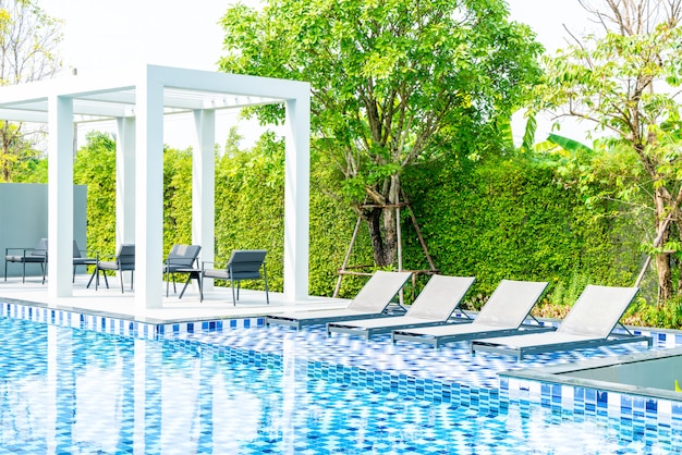 bed pool with outdoor swimming pool in hotel and resort